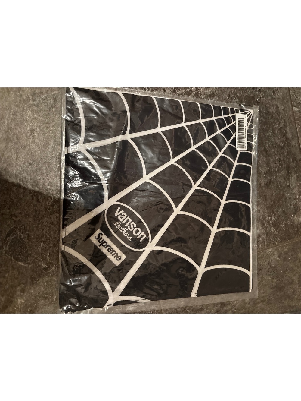 Supreme x Vanson Leathers Spider-Man Web Bandana